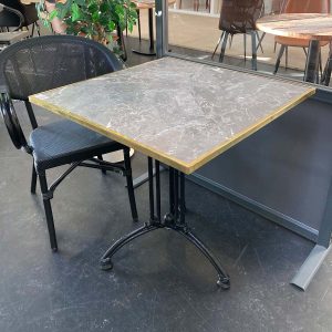 WERZALIT - Marmor Sicili bordsskiva mässingskant fyrkantig