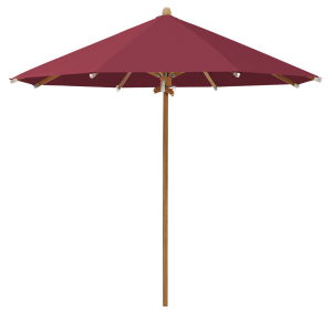Teakwood Träparasoll 300cm utan franskant