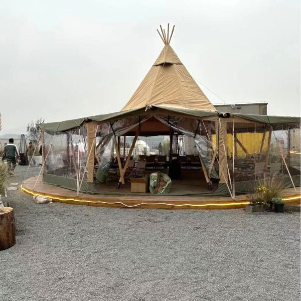 Sider til Teepee 8x8m, transperant PVC (Sæt af 4 sider) - Bild 4