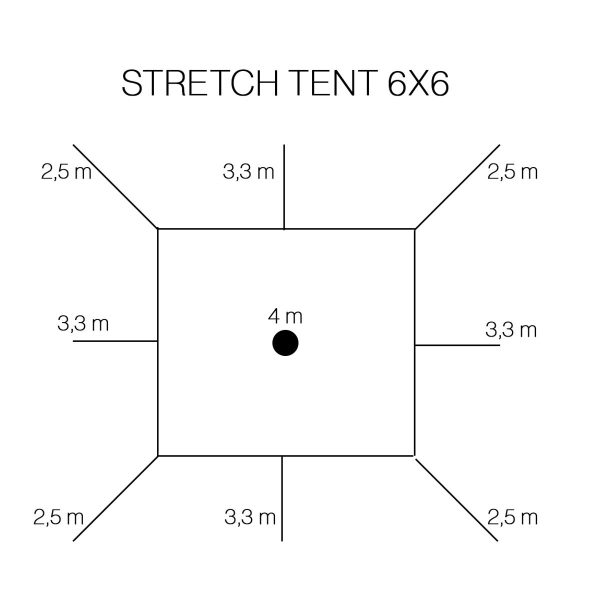 Stretch tent 6x6m - SAND - Komplet - Bild 4