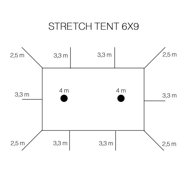 Stretch tent 6x9m -SAND - Komplet - Bild 4