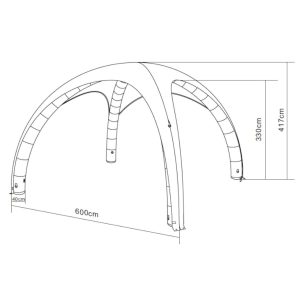 Komplett Air Cover 6x6m - Fullprint