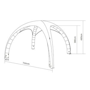 Komplett Air Cover 7x7m - Fullprint