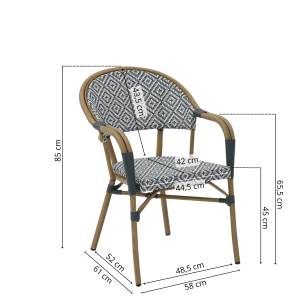 Nantes Caféstol med armstöd