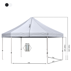 Stand Up Hopfällbart tält Komplett 6-kantigt, Premium Pro