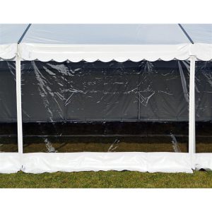 Sida 2,2m vit - dragkedja - panorama, vit PVC