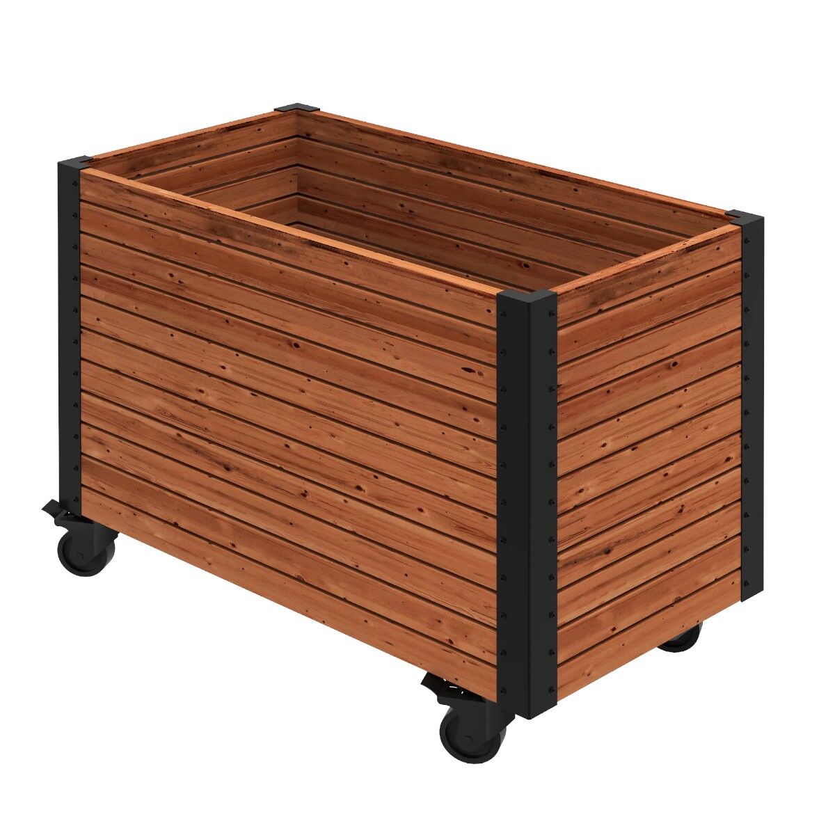 Cubic Blomsterlåda m/hjul ThermoWood®
