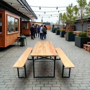 Standard bord-/bänksats 220x67cm Naturfärgad