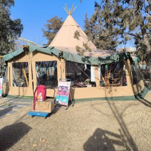 Sidor till Teepee 10,5m, transparent med PVC-kant (Set om 3 sidor)