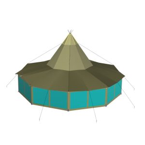 Sidor till Teepee 8m, transparent med PVC-kant (Set om 3 sidor)