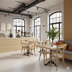 Sawcut Oak bordsskiva fyrkantig DuroLight