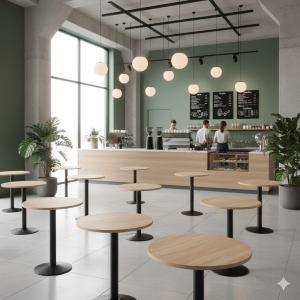 Sawcut Oak bordsskiva rund Lamidur