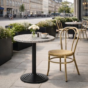 Terrazzolook bordsskiva rund