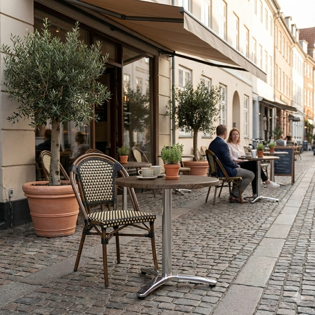 Mörk ek bordsskiva rund