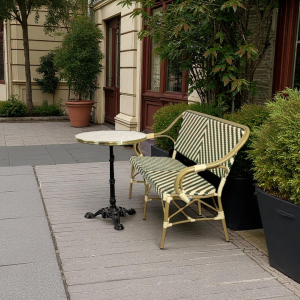 Cafépaket Paris med bänk mörkbrun
