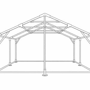 Startflagga Tent for Events 6x4m inkl. sidor, tak och gavel