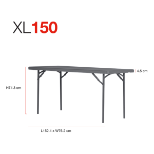 Zown New Classic - fällbord XL 150x76 cm