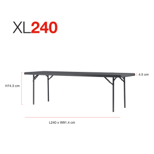 Zown New Classic - fällbord XL 240x76 cm