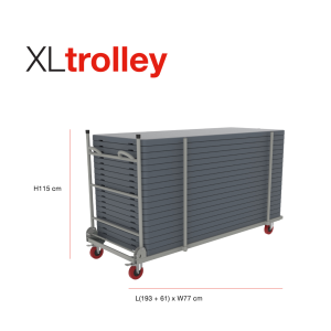 Zown plastbord XL bordvagn 18-24 st