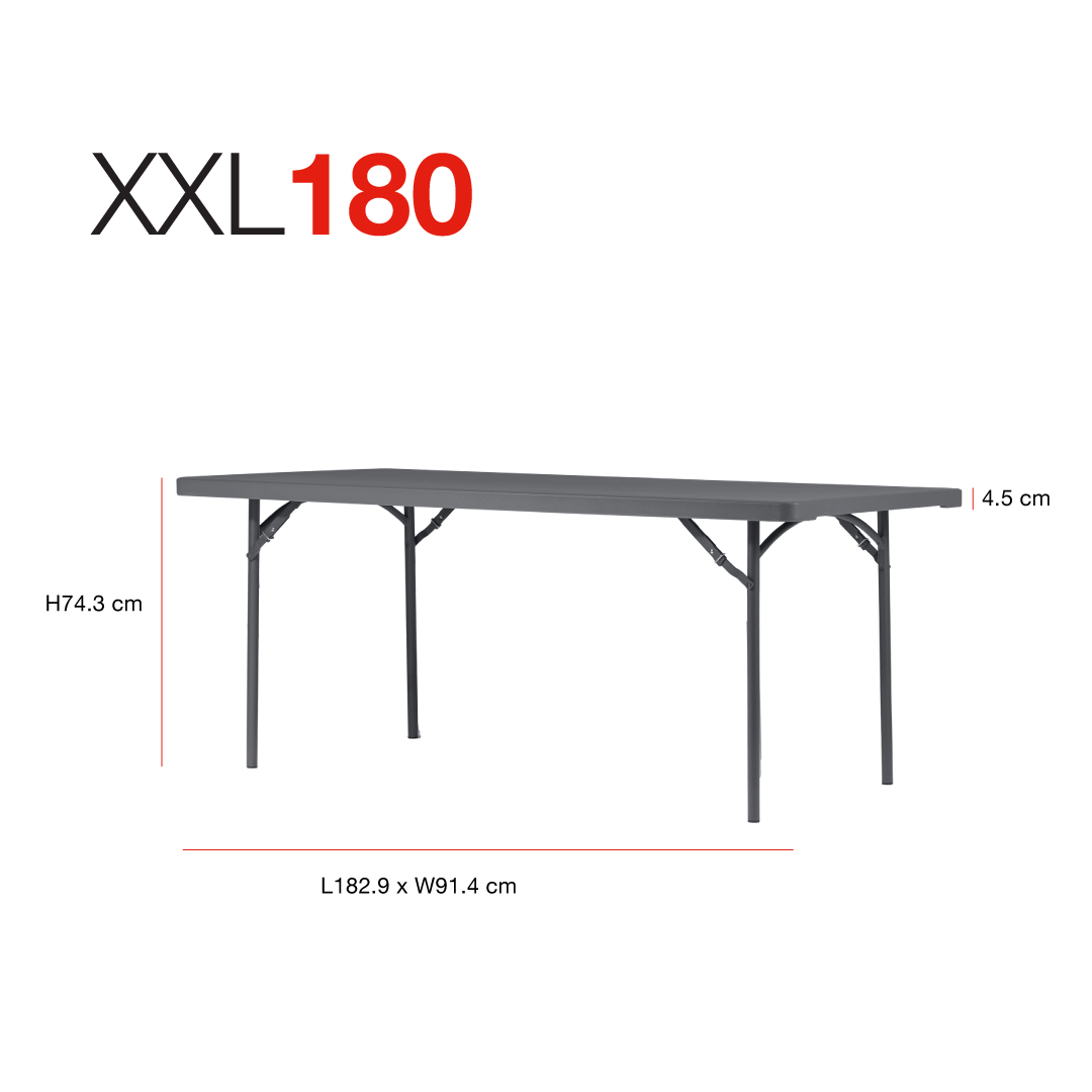 Zown New Classic - fällbord XXL 180x90 cm