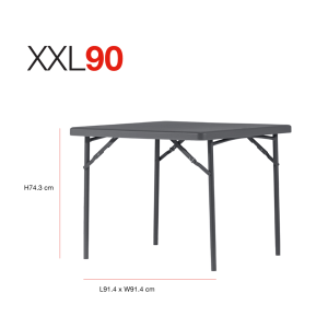 Zown New Classic - fällbord XXL 90x90 cm