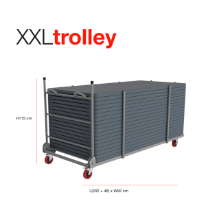 Zown plastbord XXL bordvagn