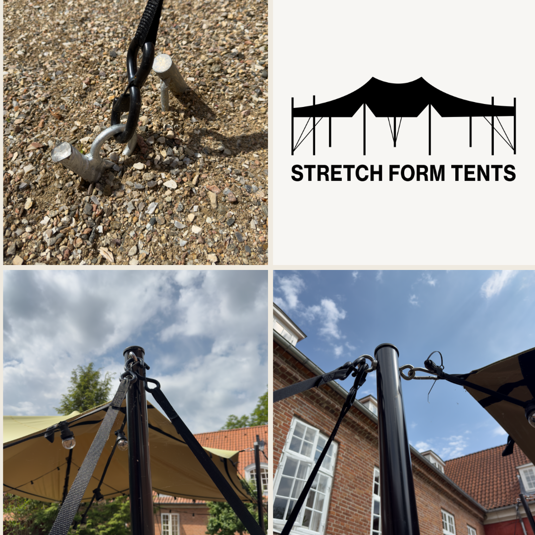Stretch Form Tents 9x12m - SAND - Komplett