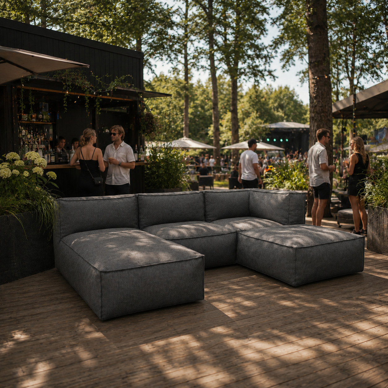 Cozy Lounge Retreat | Mörkgrå