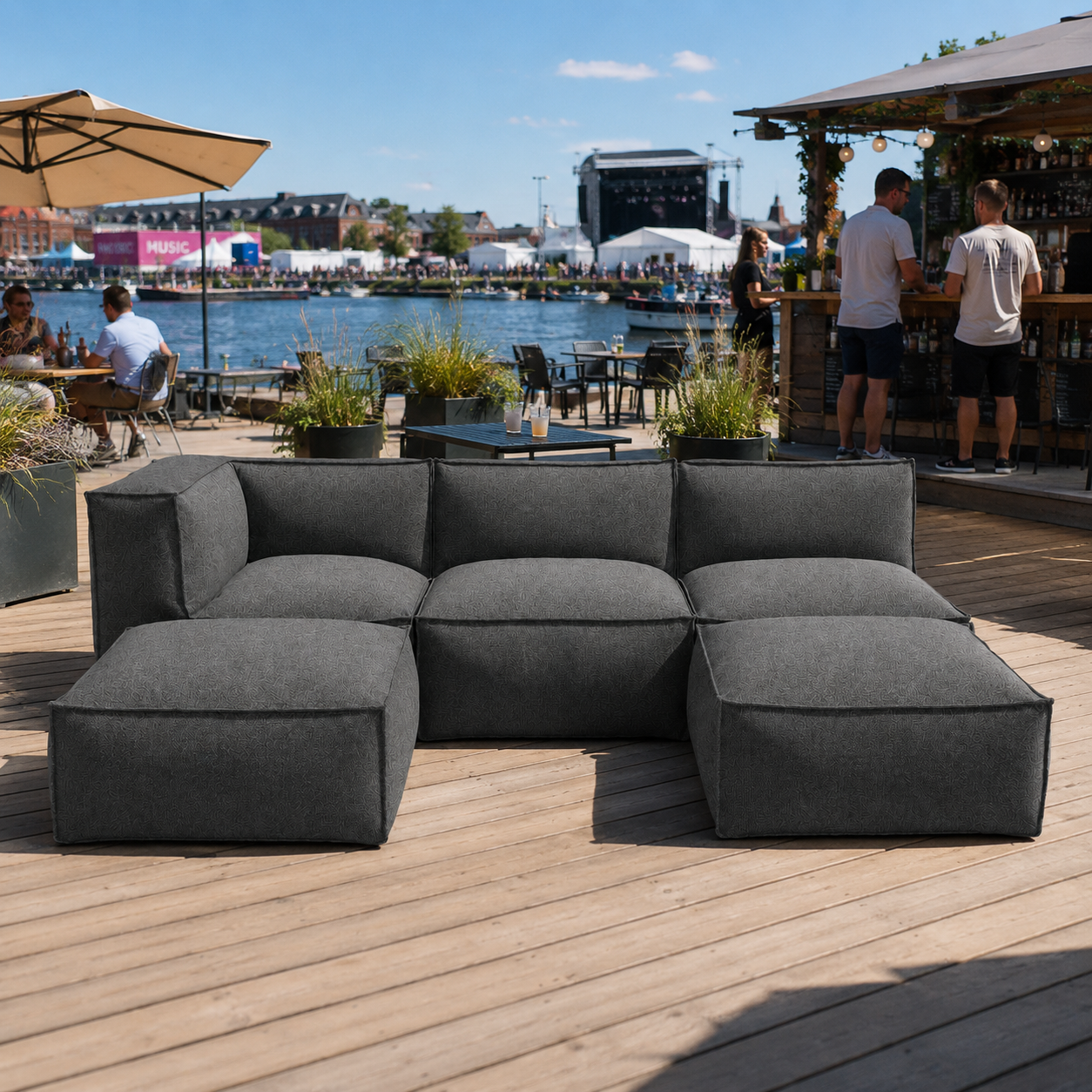 Cozy Lounge Family | Mörkgrå