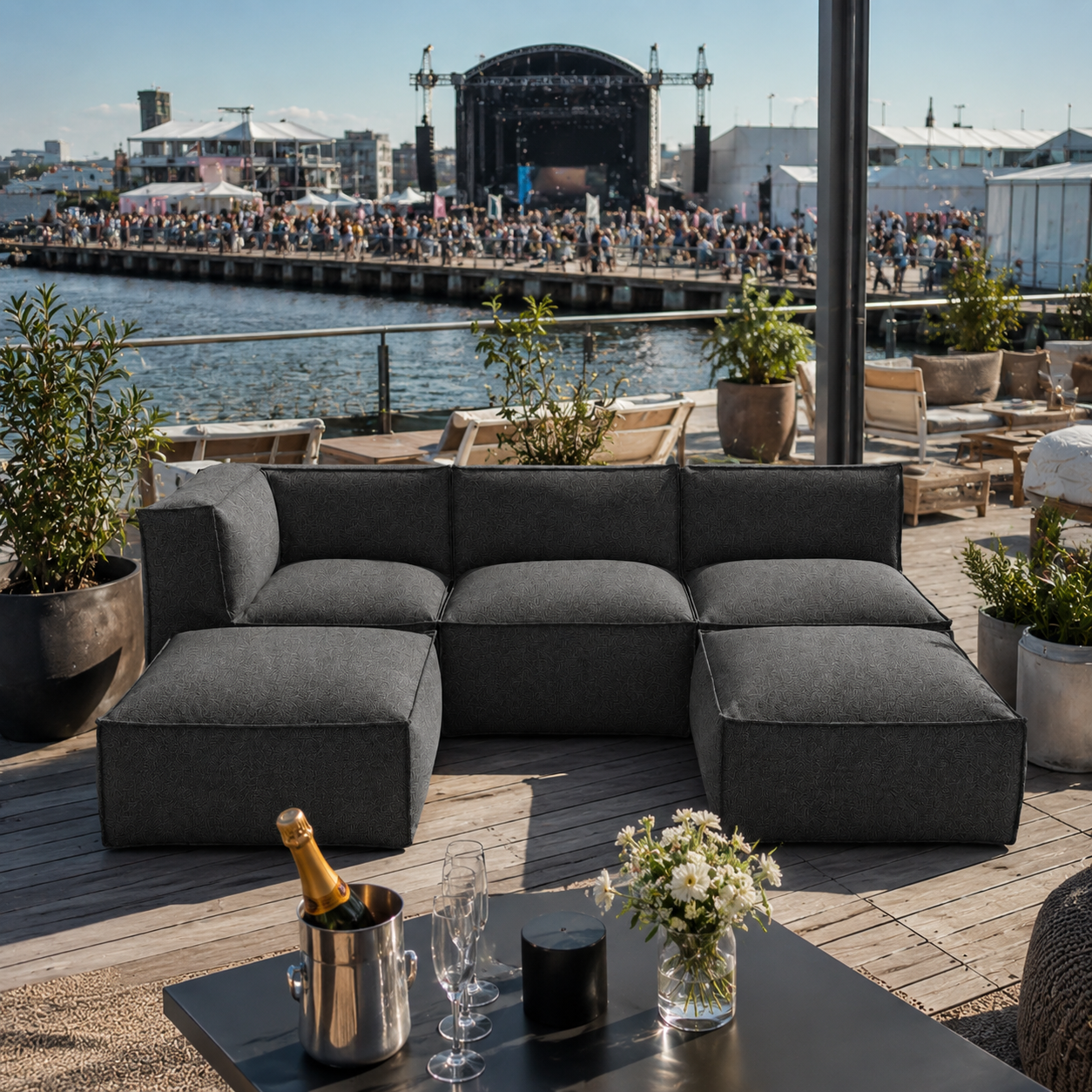 Cozy Lounge Family | Mörkgrå