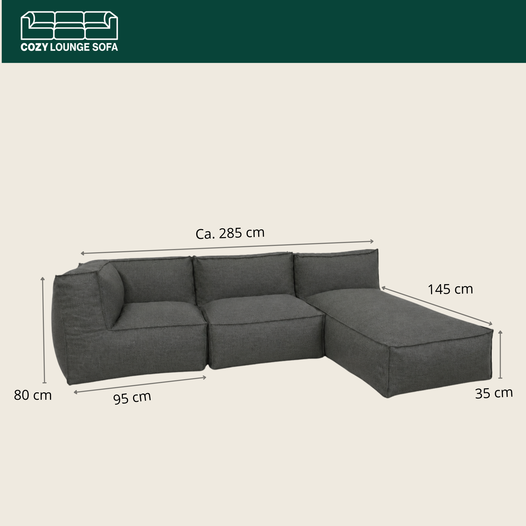 Cozy Lounge Harmony | Mörkgrå