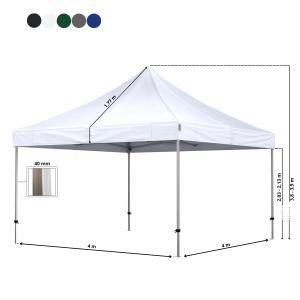 Stand Up Fällbart Tält Komplett 4x4m Premium Plus
