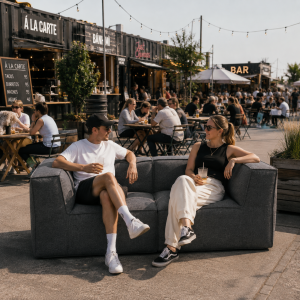 Cozy Lounge Twin | Mörkgrå