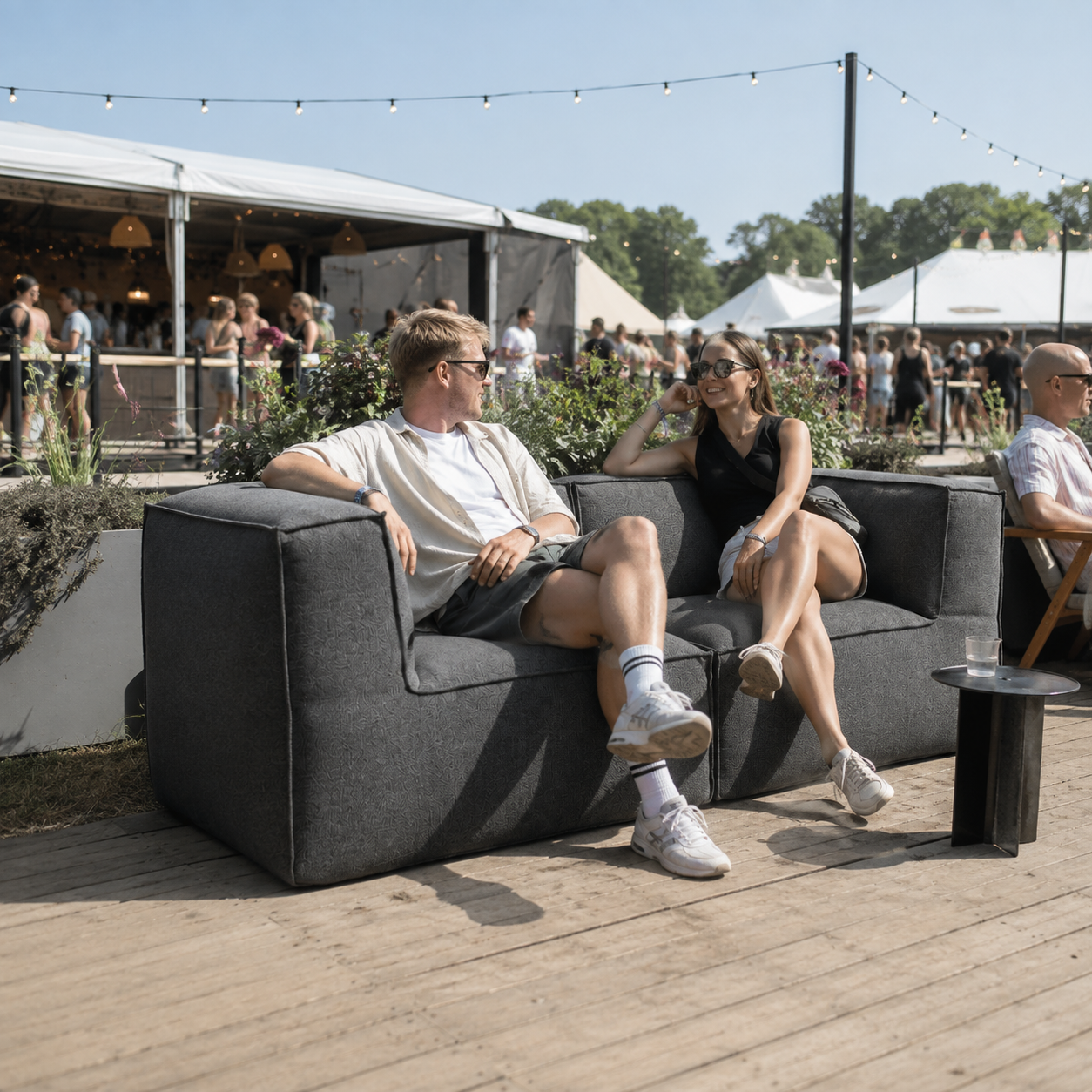 Cozy Lounge Twin | Mörkgrå