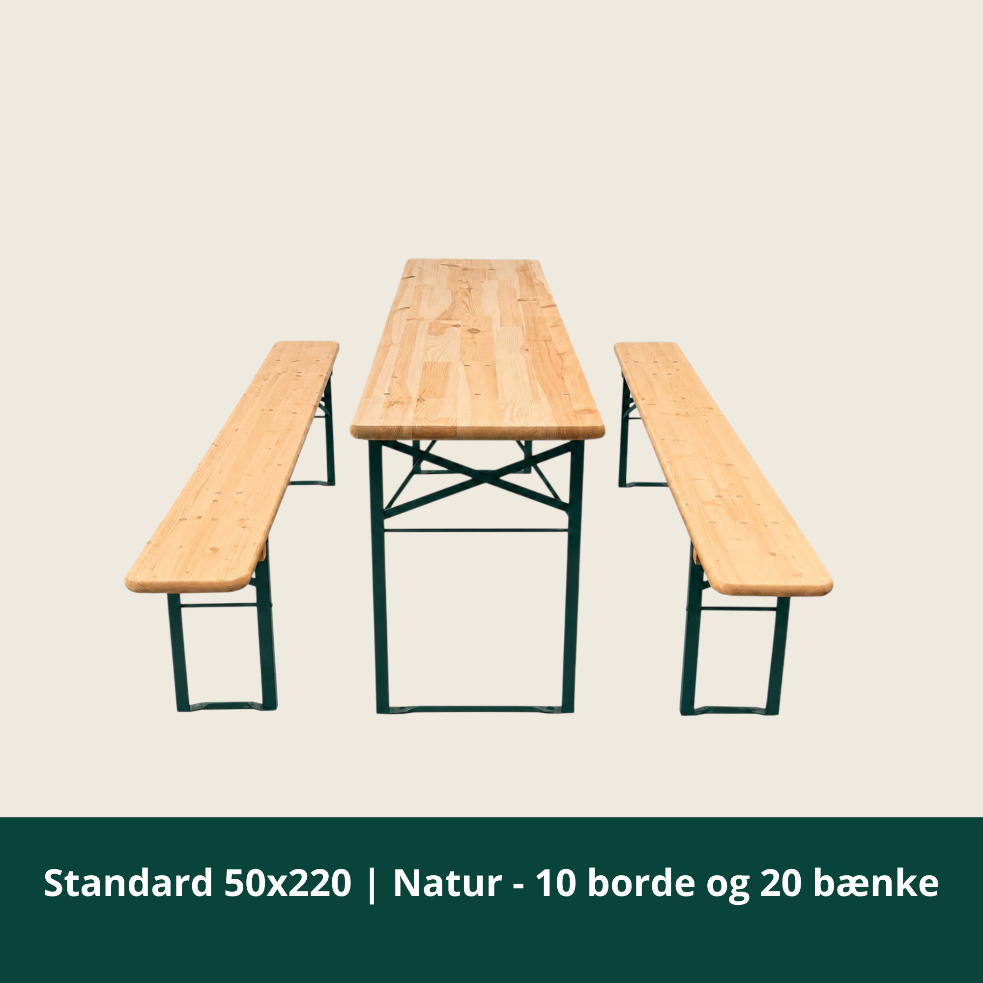 Standard 50x220 | Natur – 10 bord och 20 bänkar