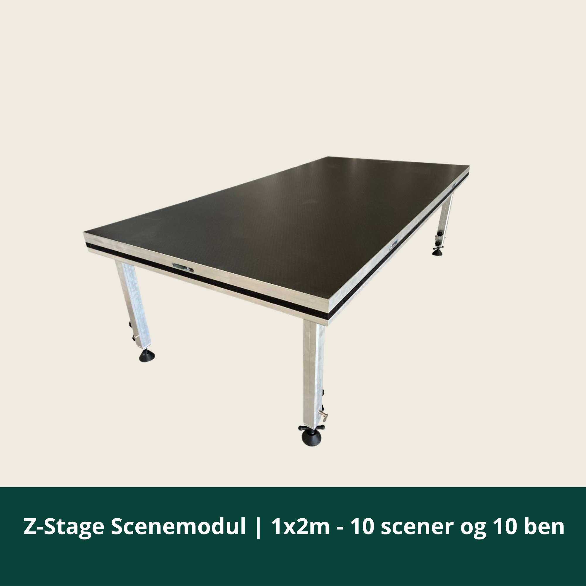 Z-Stage Scenmodul | 1x2m - 10 scener och 10 ben