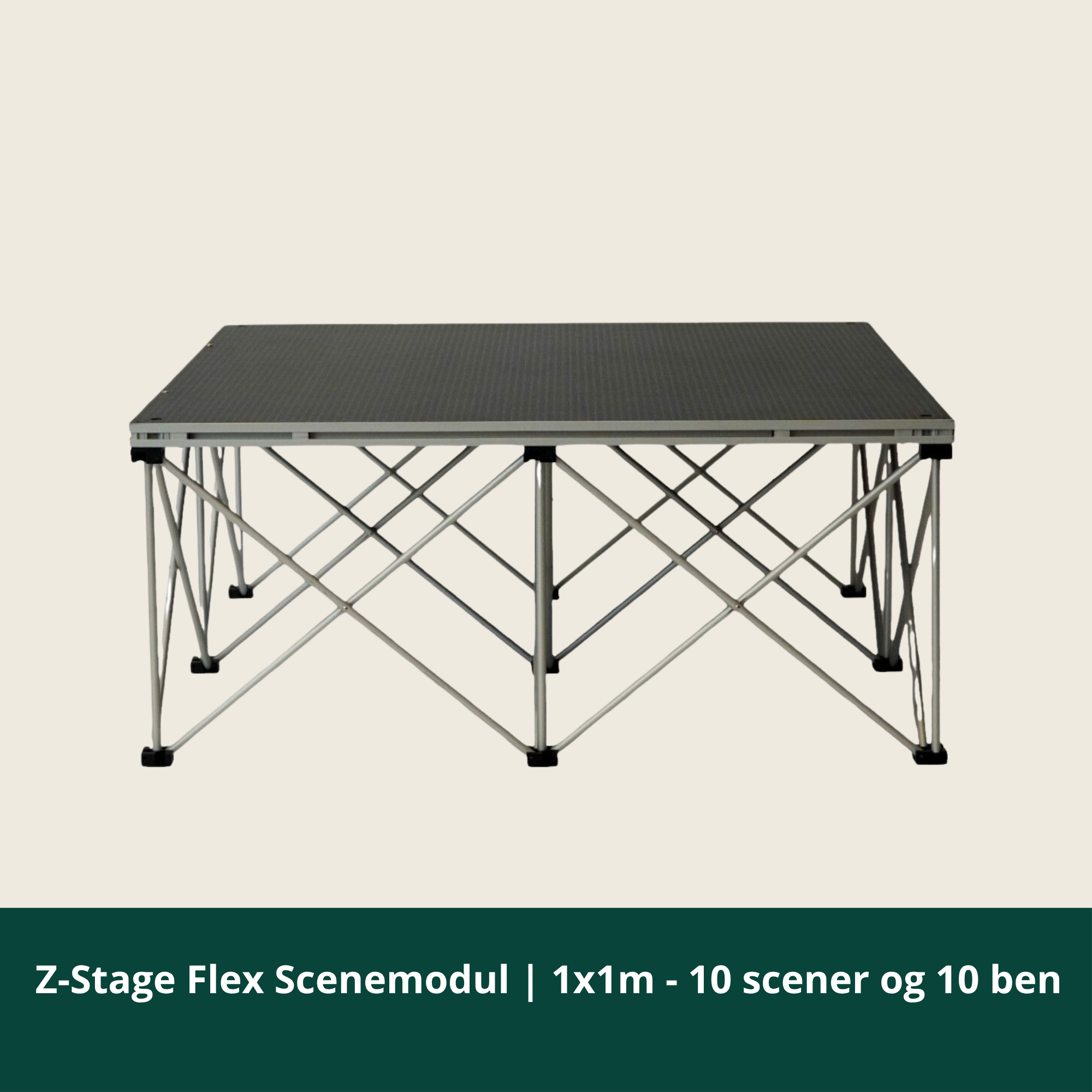 Z-Stage Flex Scenmodul | 1x1m - 10 scener och 10 ben