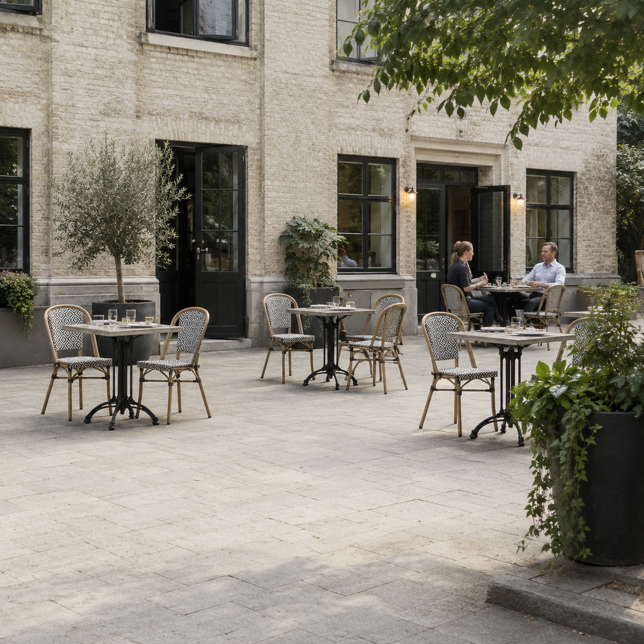 Atrium Grå bordsskiva fyrkantig Exteriolit