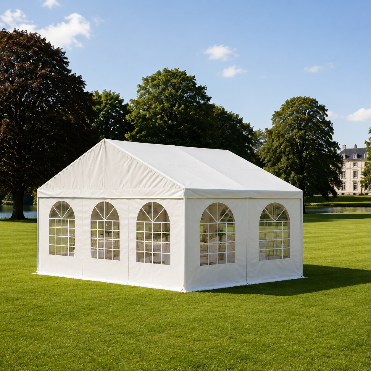 Startflagga Tent for Events 6x4m inkl. sidor, tak och gavel