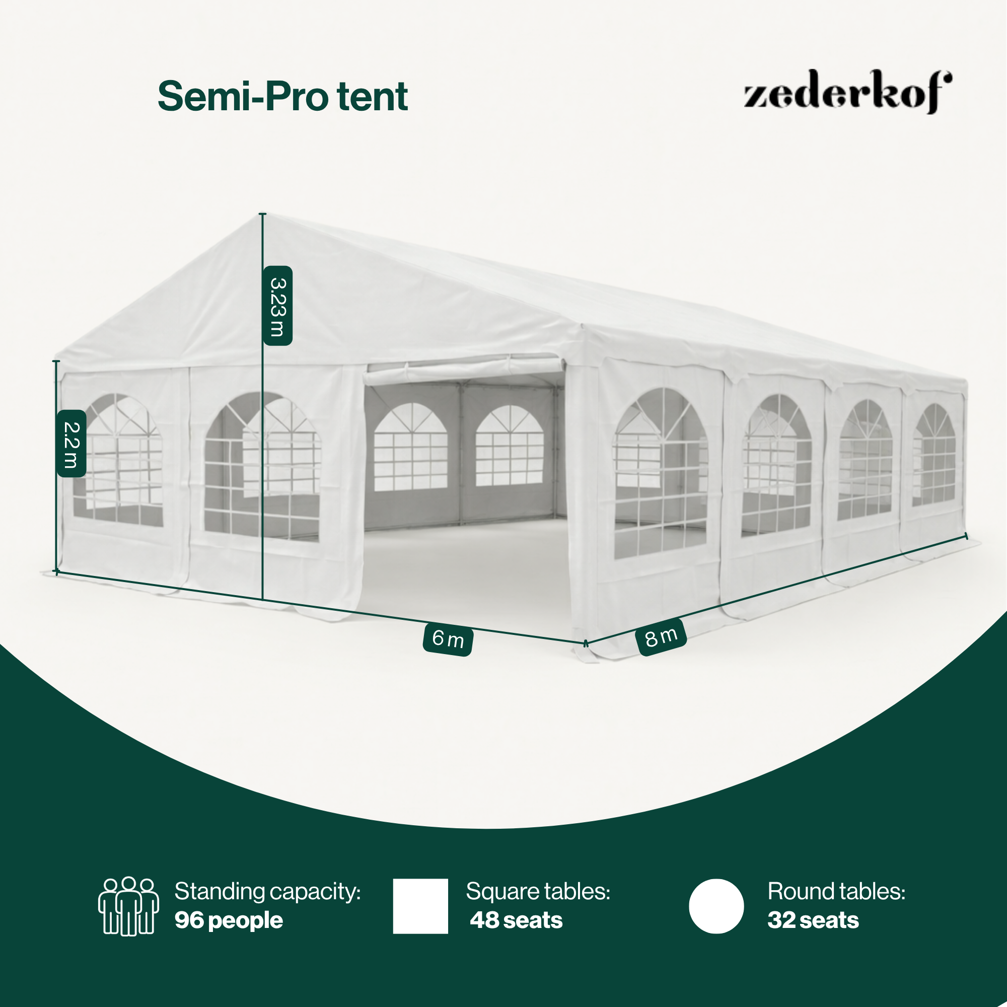 Tent for Events Komplett 6x8m