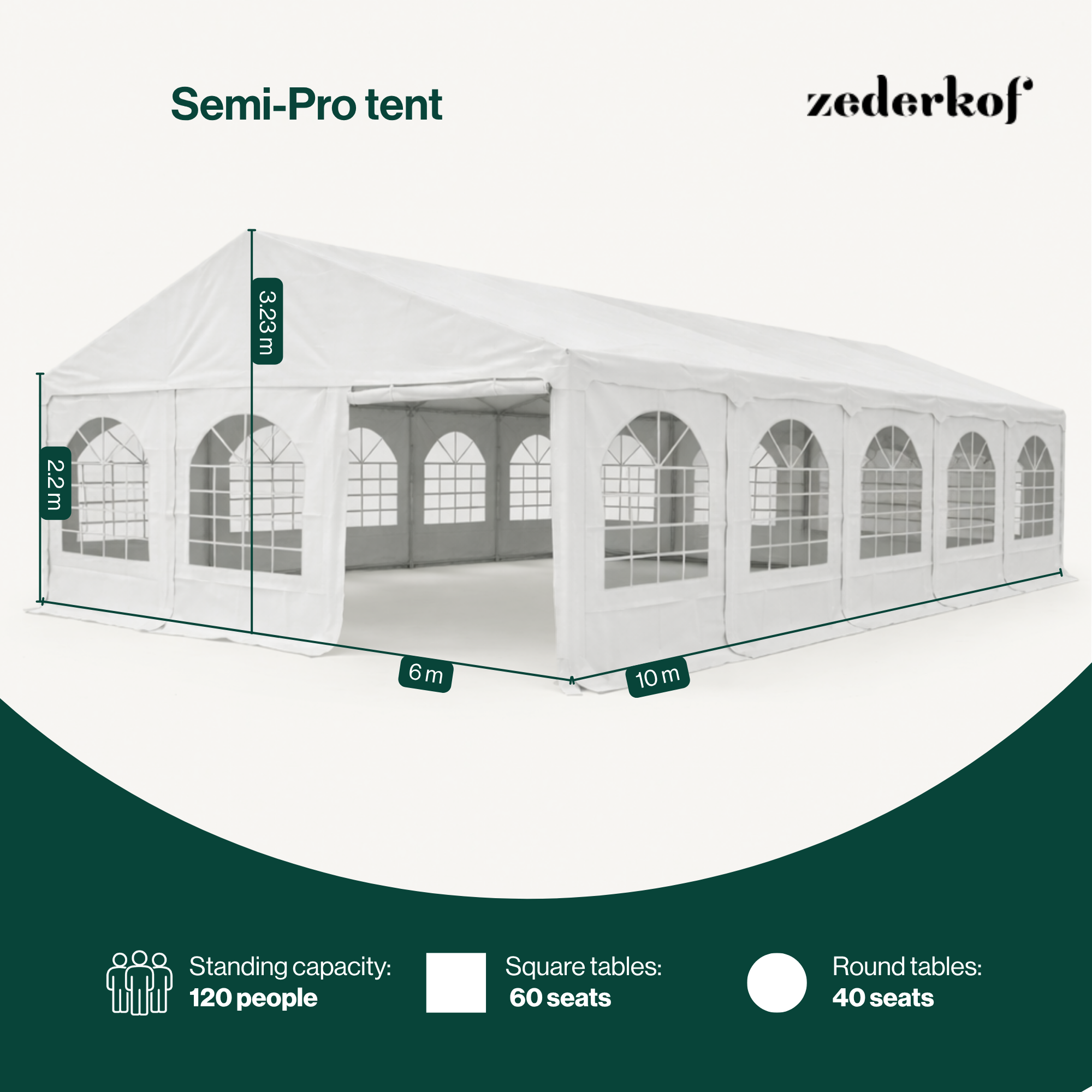Tent for Events Komplett 6x10m