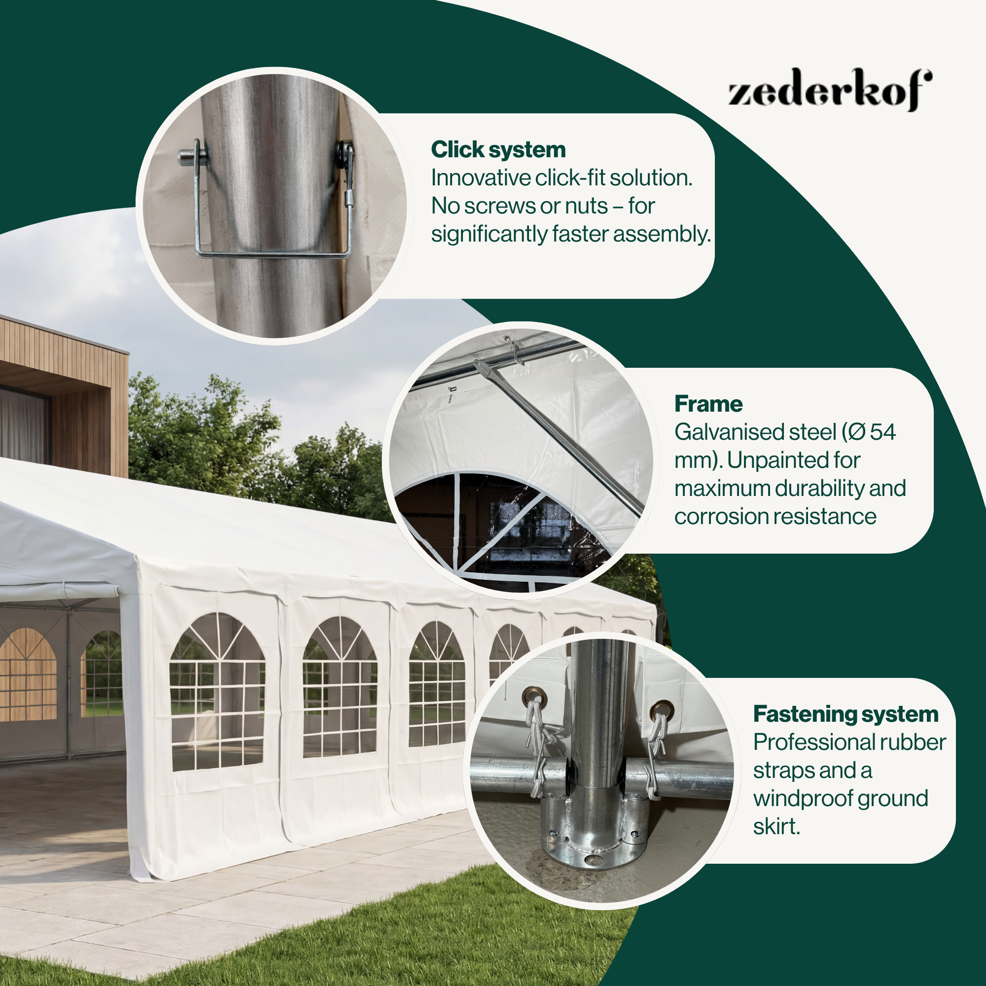 Tent for Events Komplett 6x12m