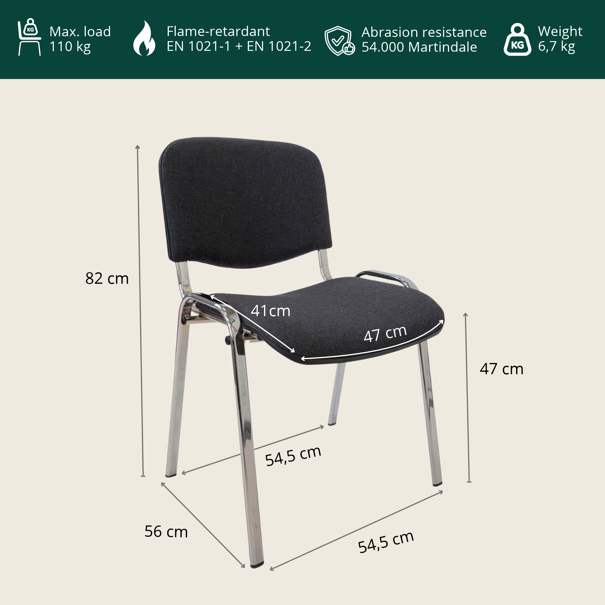 Economy Polstrad stapelstol