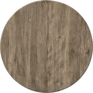 Werzalit bordsskiva Ø60 cm träfärg grå